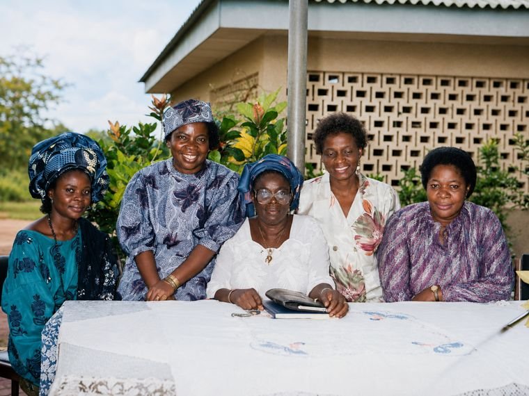 At a church gathering with fellow women