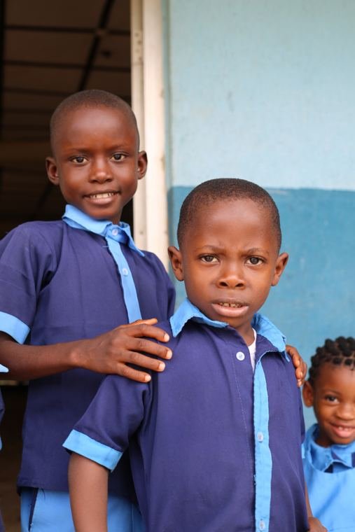 Two pupils of Edoma Iyawot Academy